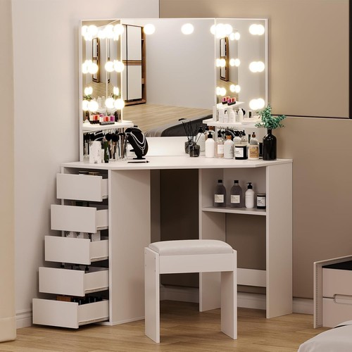 Corner makeup vanity - makeup,