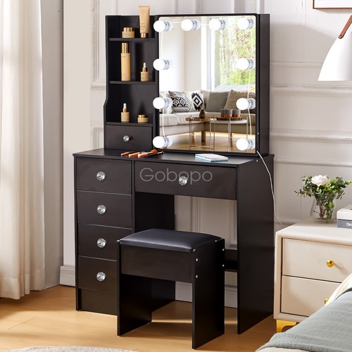 Drawers dressing table black - table,