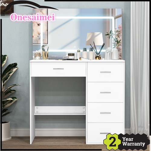White dressing table with - dressing, led