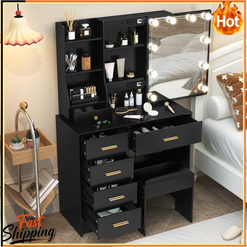 Vanity makeup table set with - vanity,