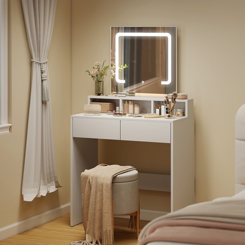 Vanity desk with mirror - with,