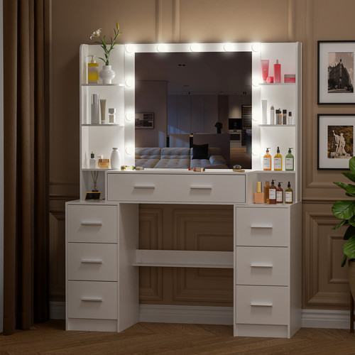 Dressing table with led - with,
