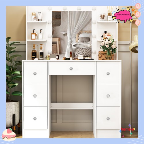 White vanity dressing table - dressing,