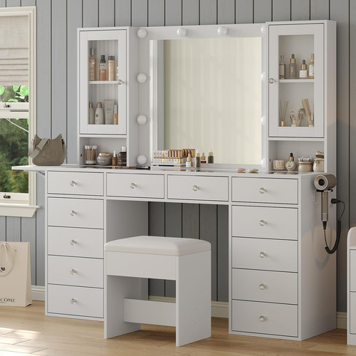 Dressing table with mirror and - table,