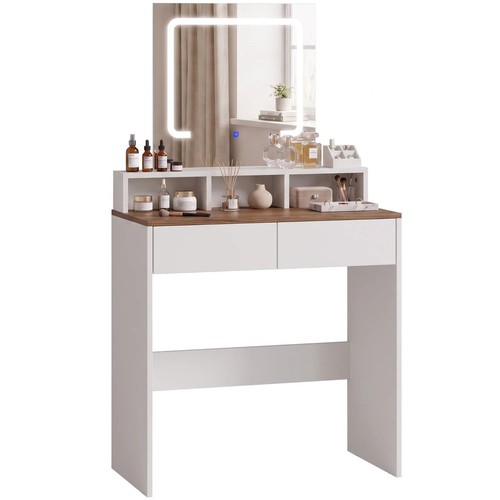 Walnut vanity dressing table - walnut,