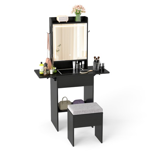 Small vanity desk with mirror - small,