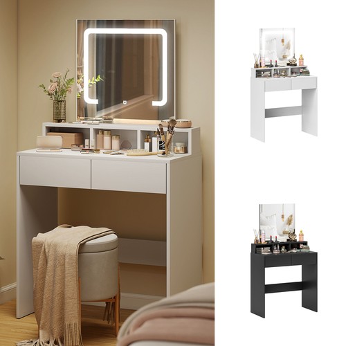 Vanity desk with - desk, mirror
