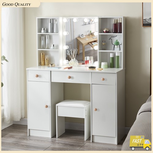 White dressing table with - white,