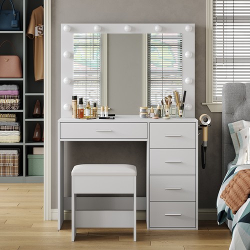 Dressing table with mirror - with,