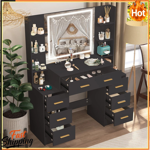Makeup desk with - desk, drawers