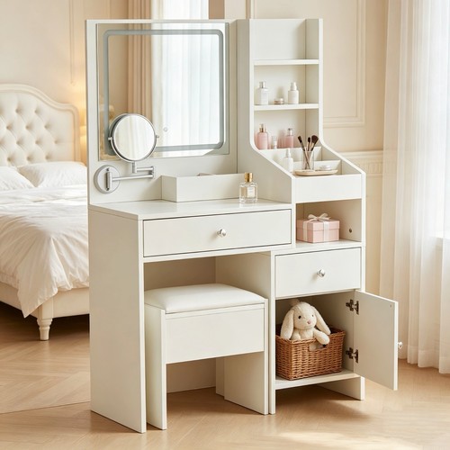 White dressing table with - dressing,