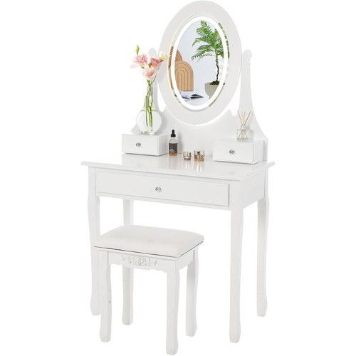 Dressing table with - dressing, mirror