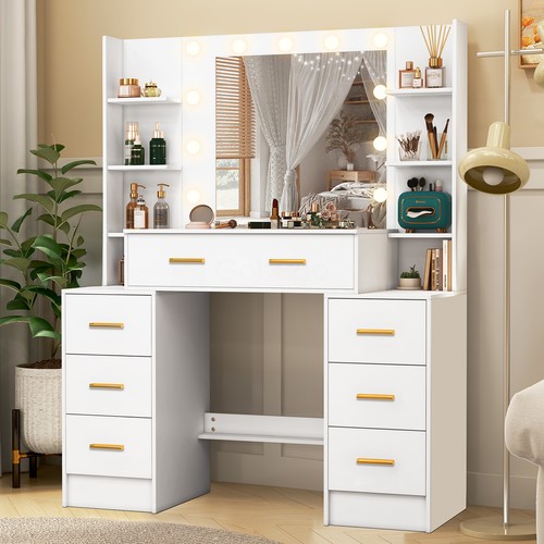 Vanity dressing table with led - vanity,