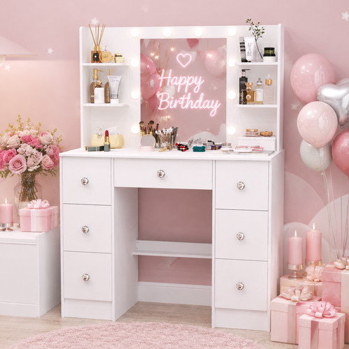 Led lights vanity dressing - vanity,