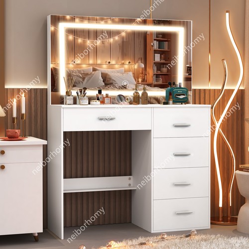 Vanity makeup desk white - makeup,