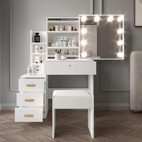 Dressing table with led - with,