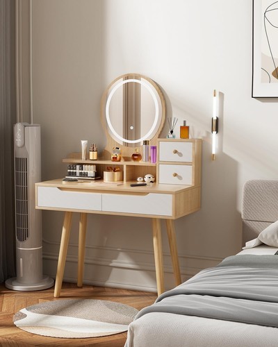 Dressing table with round - with,