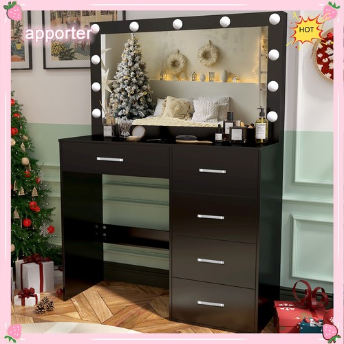 Black vanity makeup desk - vanity,