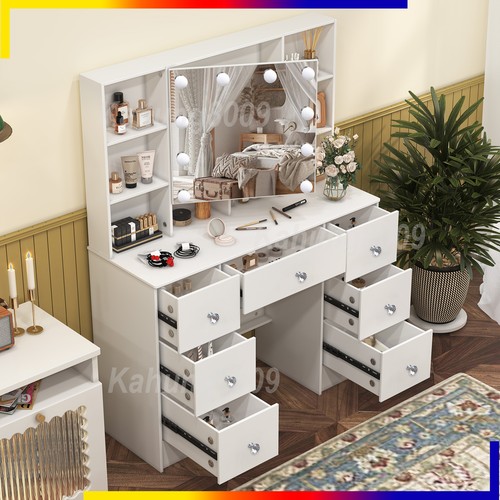 White vanity makeup - white,