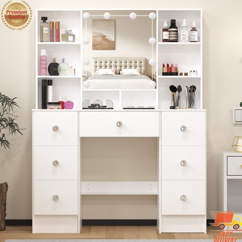 White dressing table - white,