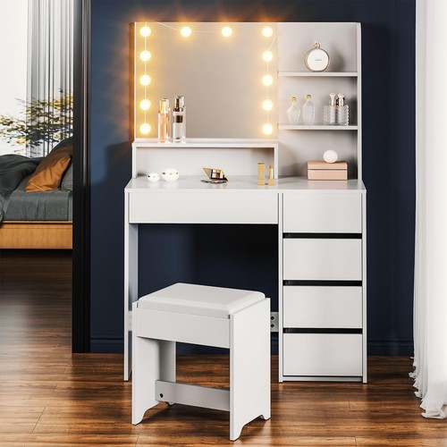 Dressing table with mirror - dressing,